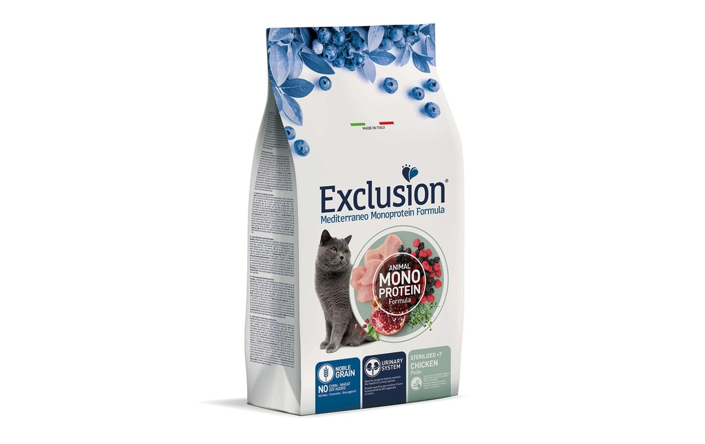 Exclusion Alimentation sèche 7+ Poulet stérilisé, 1.5 kg
