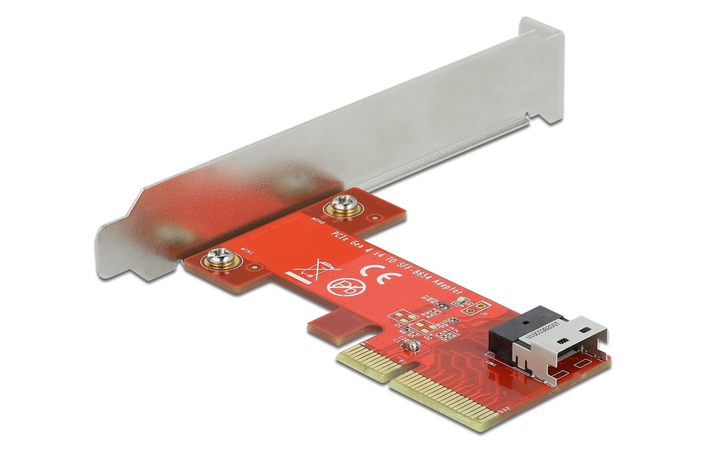 Delock Adaptateur de bus hôte PCI-Ex4v4 - 1x SFF-8654 4i NVMe