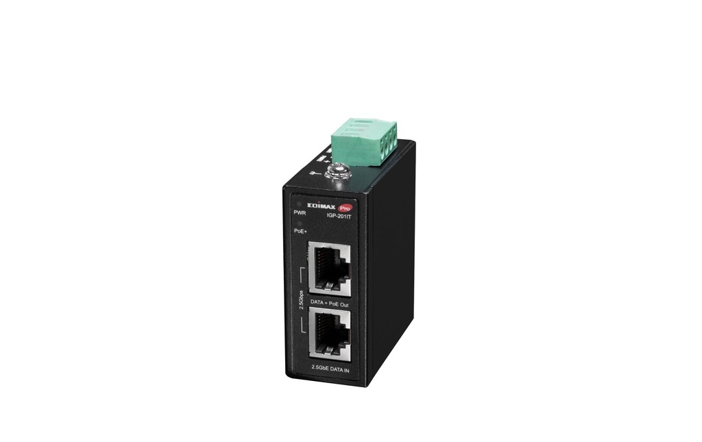 Edimax Pro Injecteur PoE+ IGP-201IT Industrie 30W, DIN-Rail