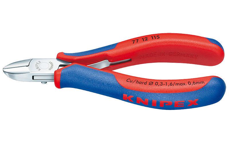 Knipex Pinces coupantes de côté pour l’électronique tête ronde, 115 mm