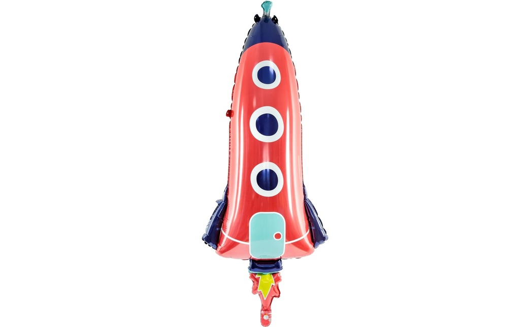 Partydeco Ballon en aluminium Rocket Multicolore