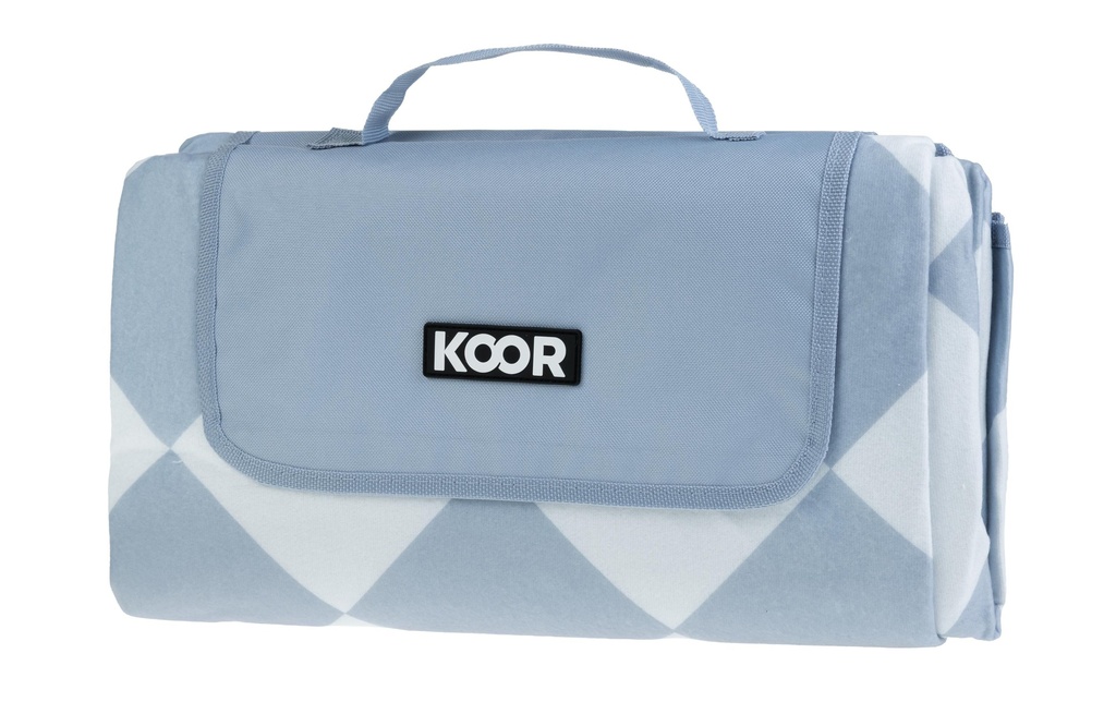 KOOR Couverture de pique-nique Diamond, bleu 135 x 160 cm