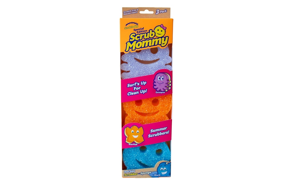 Scrub Daddy Éponge Édition d'été, 3 pièces