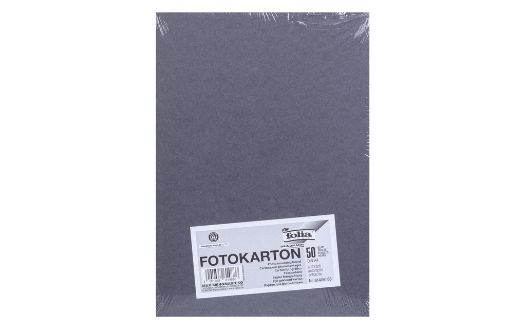 Folia Papier cartonné A4, 300 g/m², 50 feuilles, anthracite