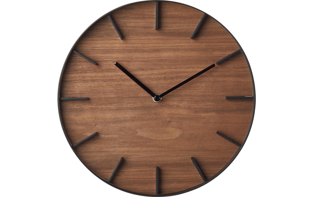 Yamazaki Horloge murale Rin Ø 26.5 cm, Noir/Brun