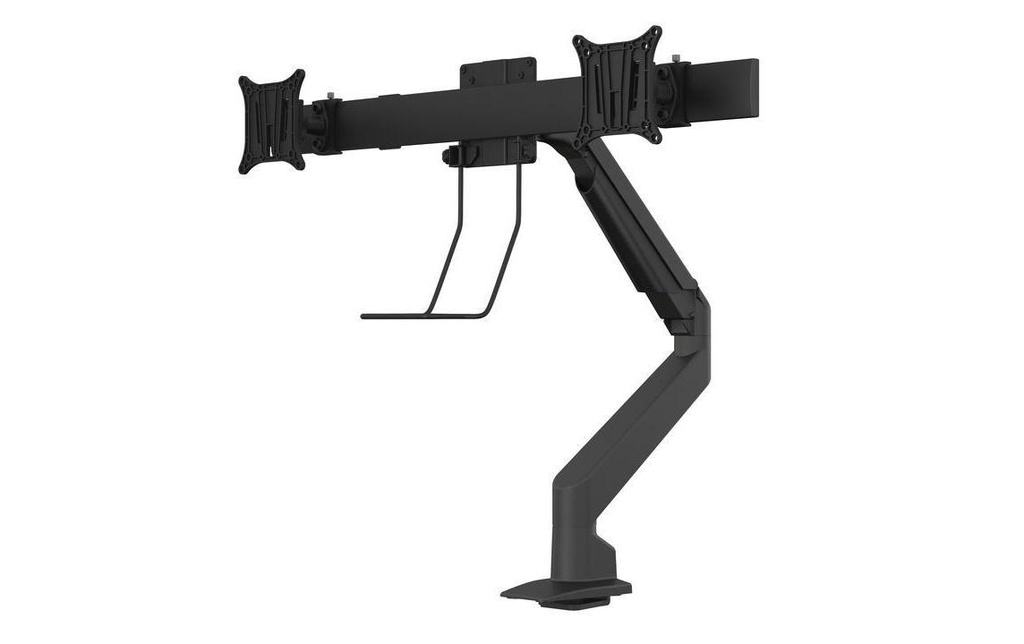 Multibrackets Supports de table Gas Lift Arm + Duo Crossbar Noir