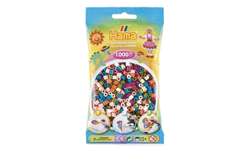 Hama Perles à repasser midi mix, 1000 pcs Multicolore