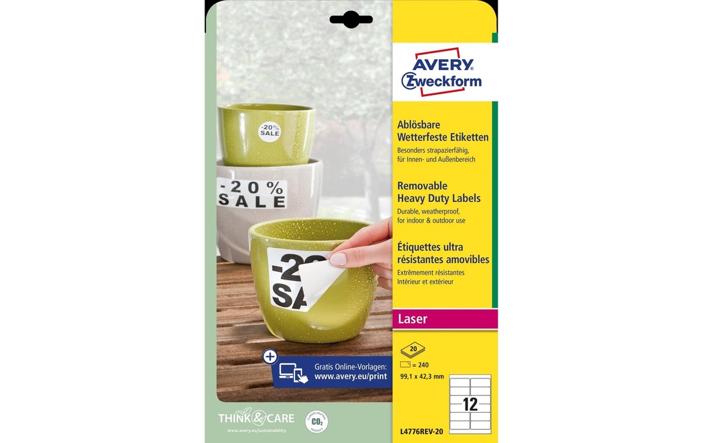 AVERY ZWECKFORM Etiquettes 99.1x42.3mm (20 pces)