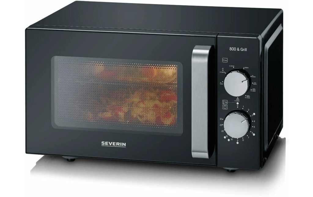 Severin Four à micro-ondes grill MW 7762 Noir/Argenté