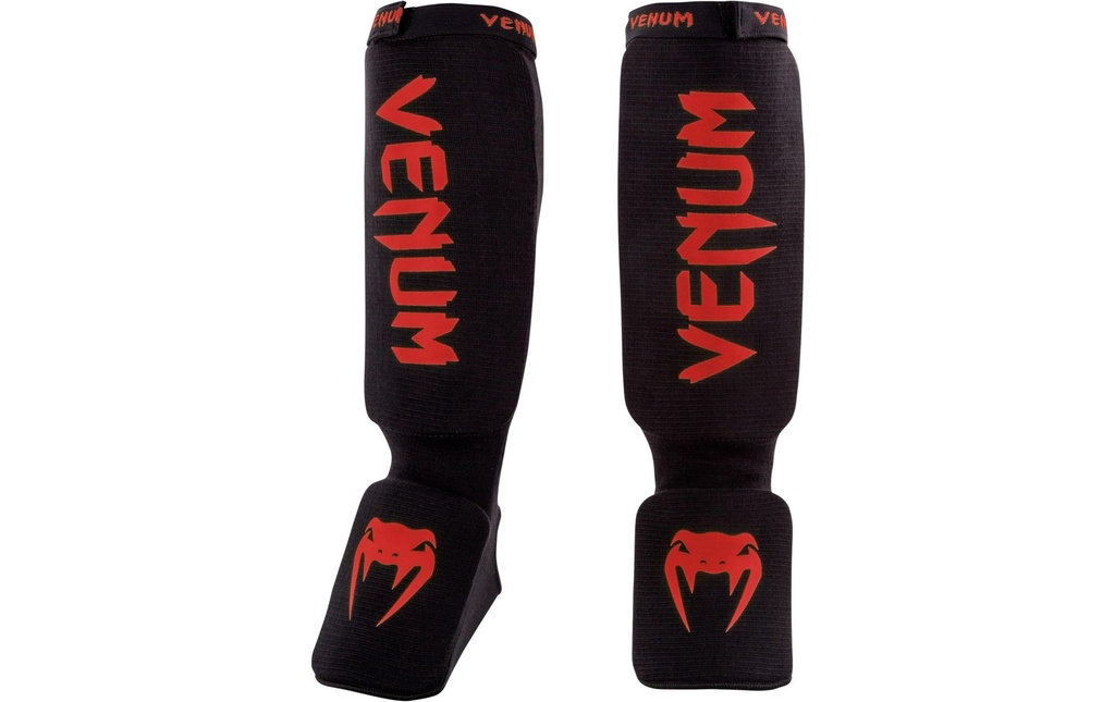 Venum Kontact Shin Guards Noir/Rouge, XL