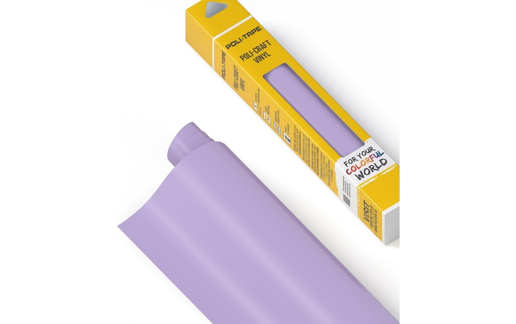 Poli-Tape Film de vinyle Permanent 30.5 x 183 cm, violet clair mat
