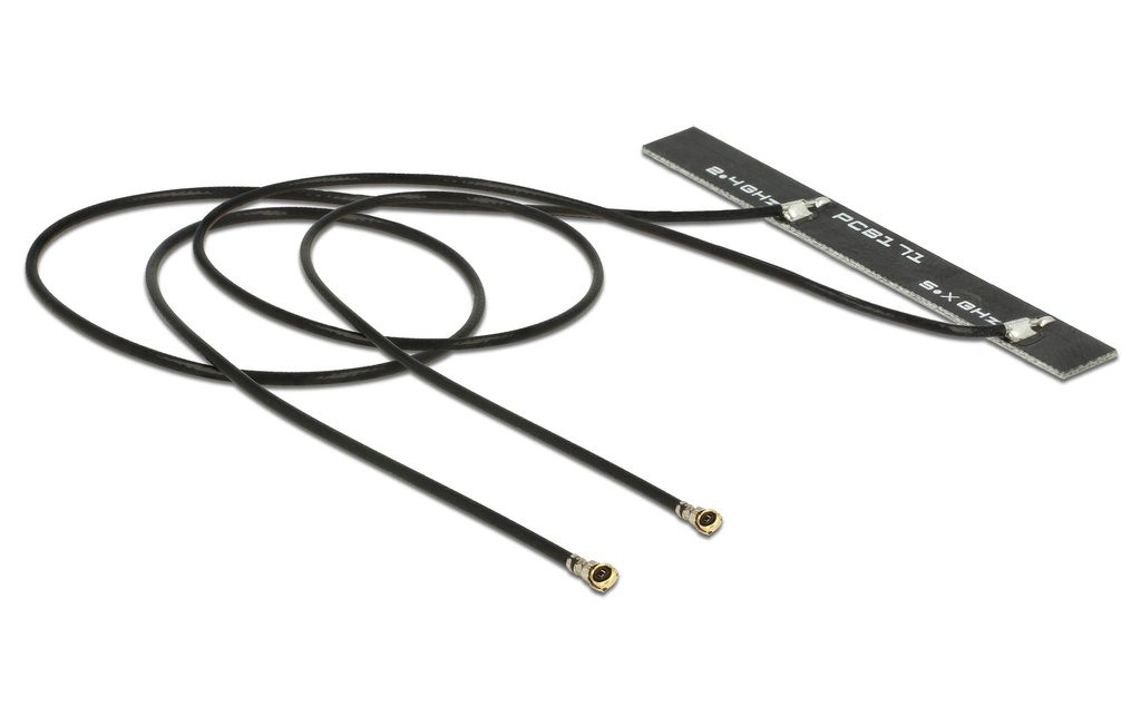 Delock Antenne Wi-Fi 2 x MHF, 250 mm, 5dBi MHF 4L 5 dBi Rayonnement omni directionnel