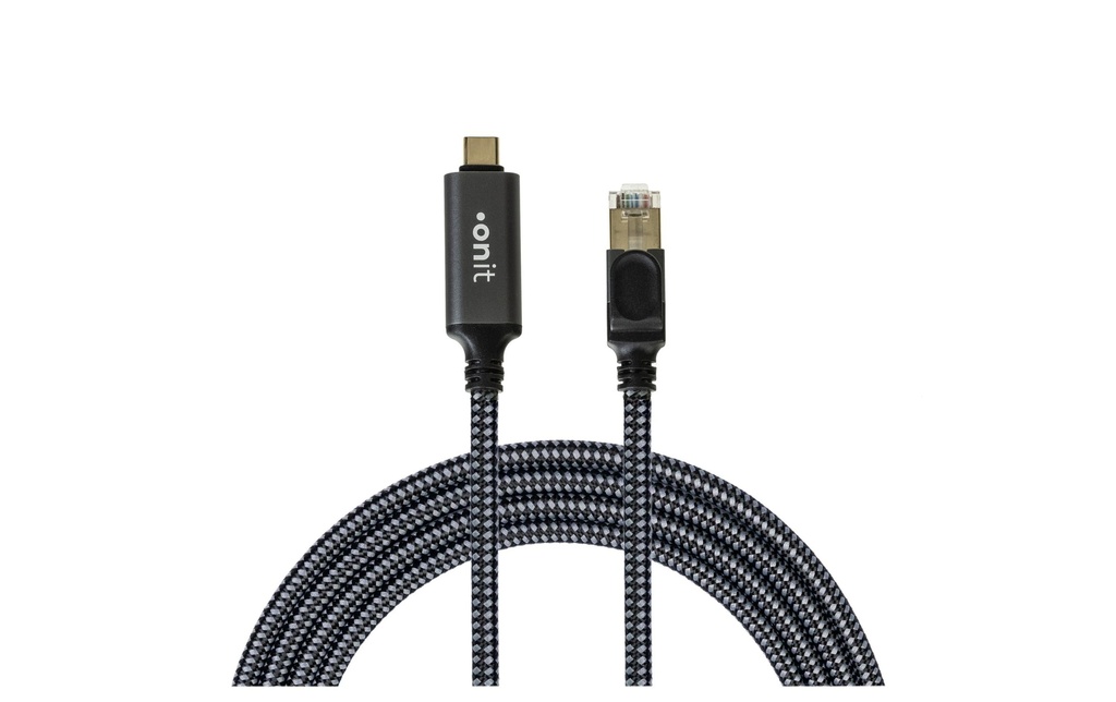 onit Câble adaptateur USB-C – RJ45 Gris/Noir, 5 m