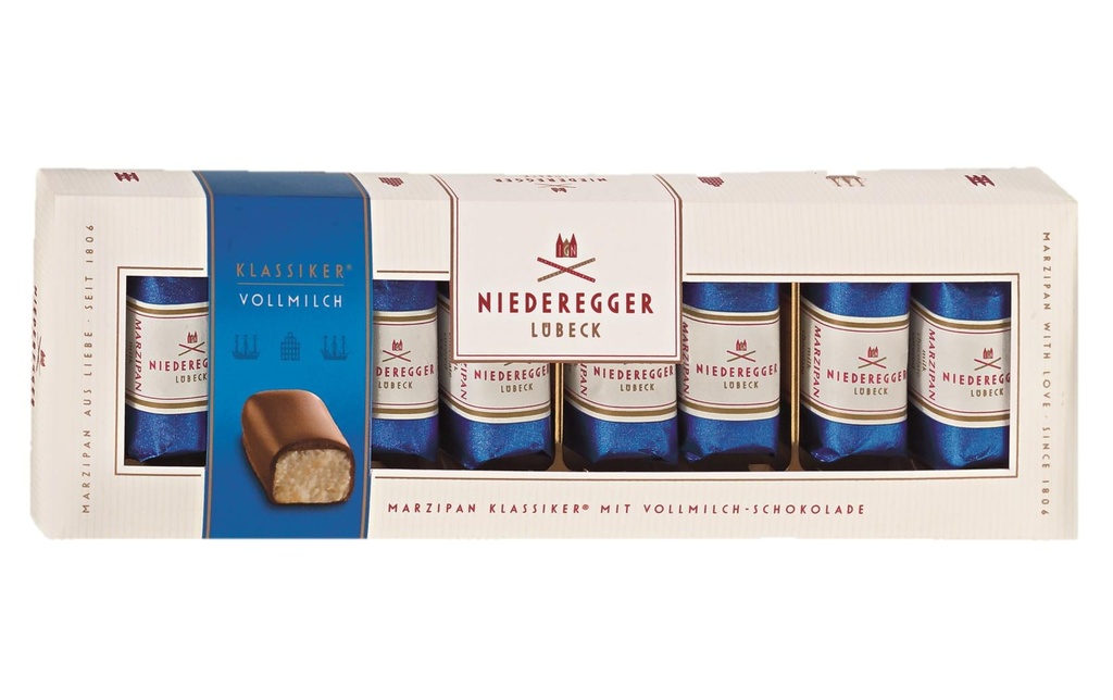 Niederegger Pralines classiques au massepain et au chocolat au lait 100 g