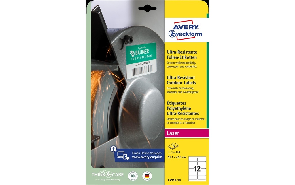 AVERY ZWECKFORM Etiqu.ultra-resist.99.1x42.3mm (10 pces)