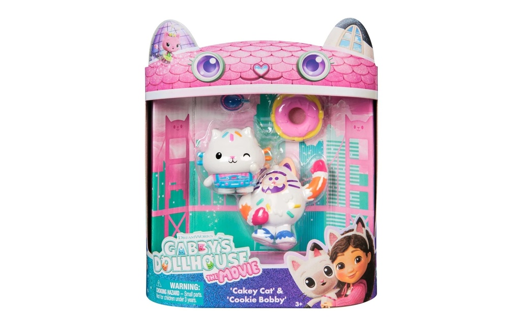 Spinmaster Gabby's Dollhouse The Movie Cakey Cat et Cookie Bobby