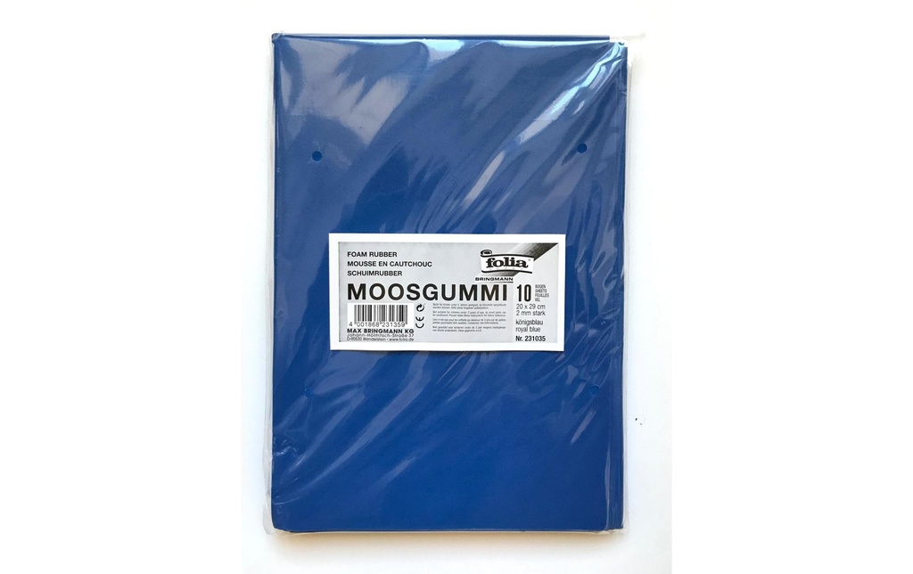 Folia Set de caoutchouc mousse 10 pièces, bleu roi