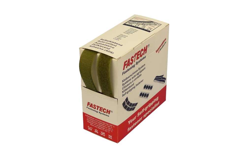 FASTECH Boîte de bande auto-agrippante Olive