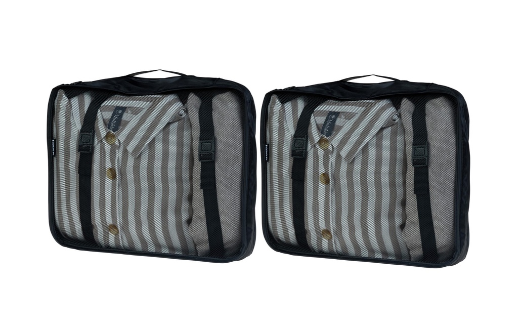 KOOR Sac à linge Reesa, taille L, pack de 2, noir