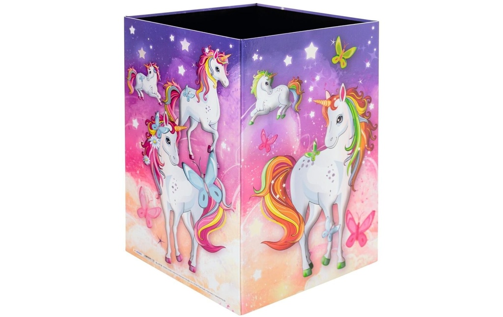 HERMA Corbeille à papier Licorne 15 l, Multicolore