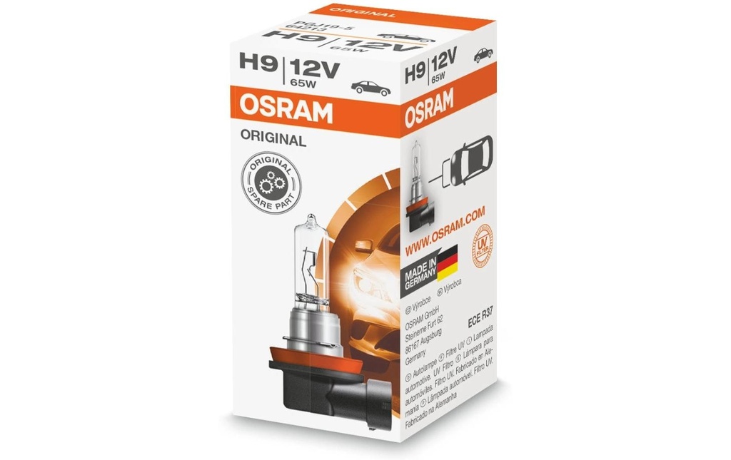 OSRAM Ampoule H9 12V 65W PGJ19-5 Voiture de tourisme