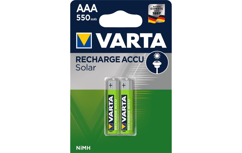 Varta Batterie Solar NiMH AAA 550 mAh, 2 Pièce/s