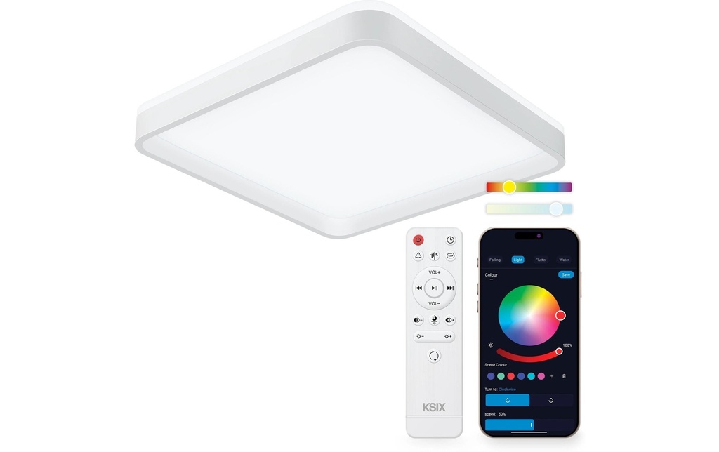 KSiX Stellar Plus Plafonnier Smartled RGBIC + CCT 49 cm Blanc