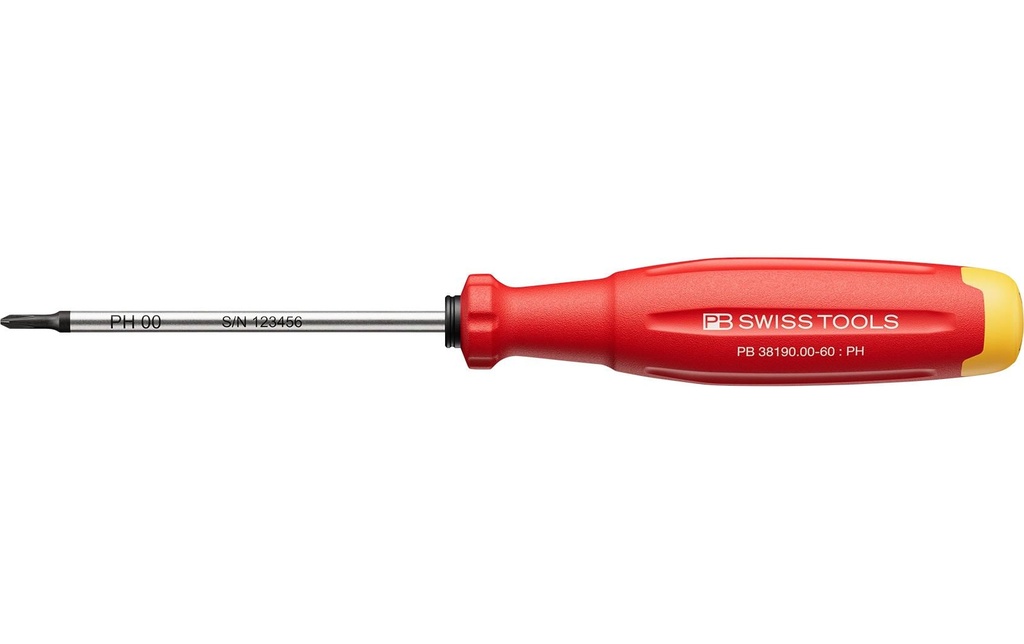 PB Swiss Tools Tournevis cruciforme SwissGrip Evo PH00 60 mm