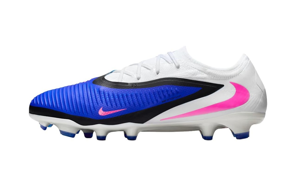 NIKE Chaussures de football Phantom 6 Low Pro FG Bleu/Rose/Blanc, 40