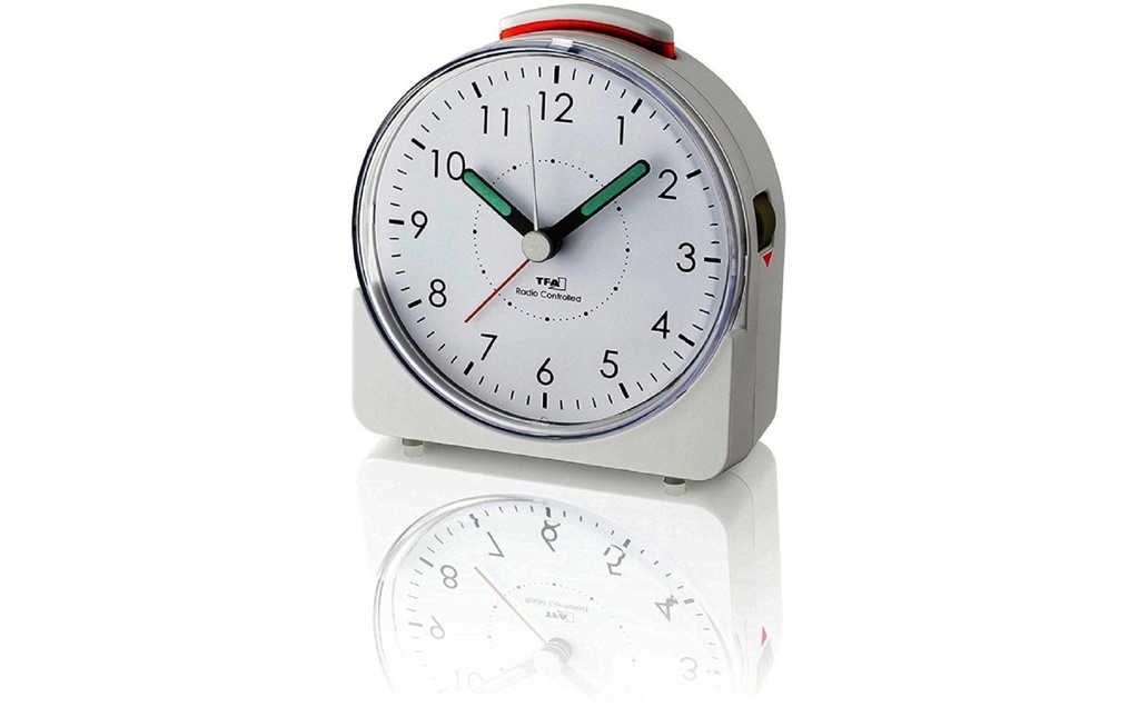 TFA Dostmann Réveil radio-piloté Sunrise Blanc