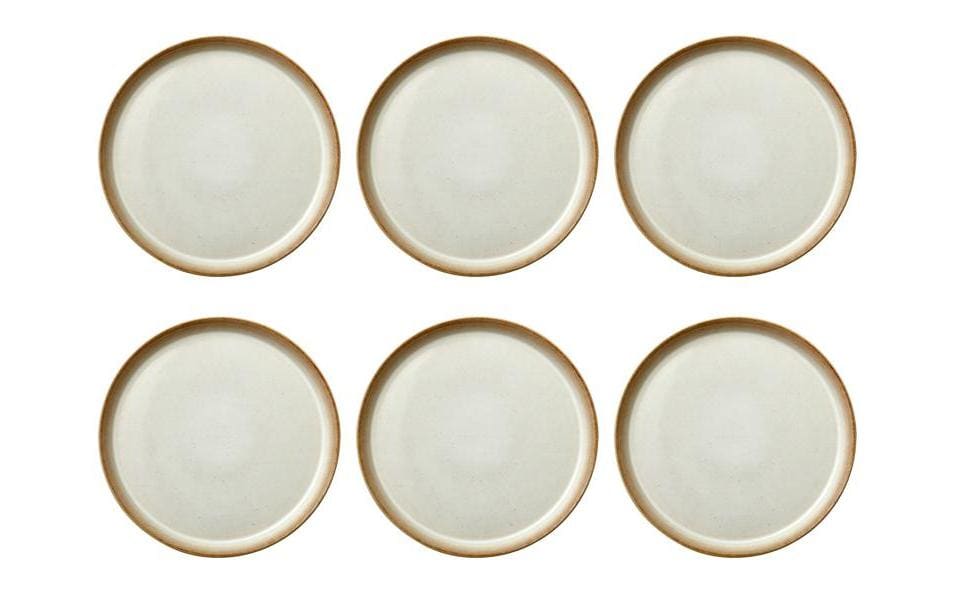Bitz Assiette non décorative Ø 27 cm, 6 Pièce/s, Beige/Crème