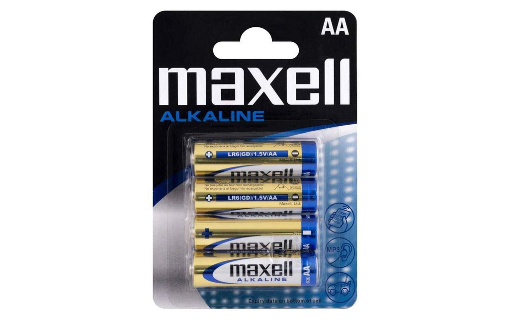Maxell Europe LTD. Pile Alkaline AA , 4 Pièce/s