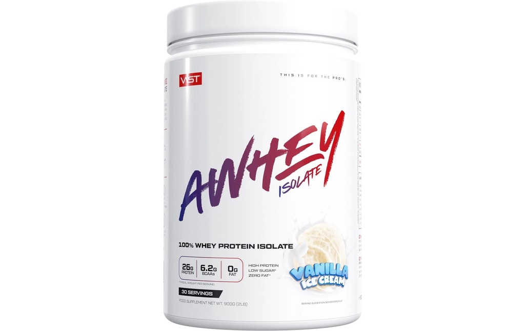VAST Poudre Boîte d'AWhey Isolate: 900g, Crème glacée à la vanille