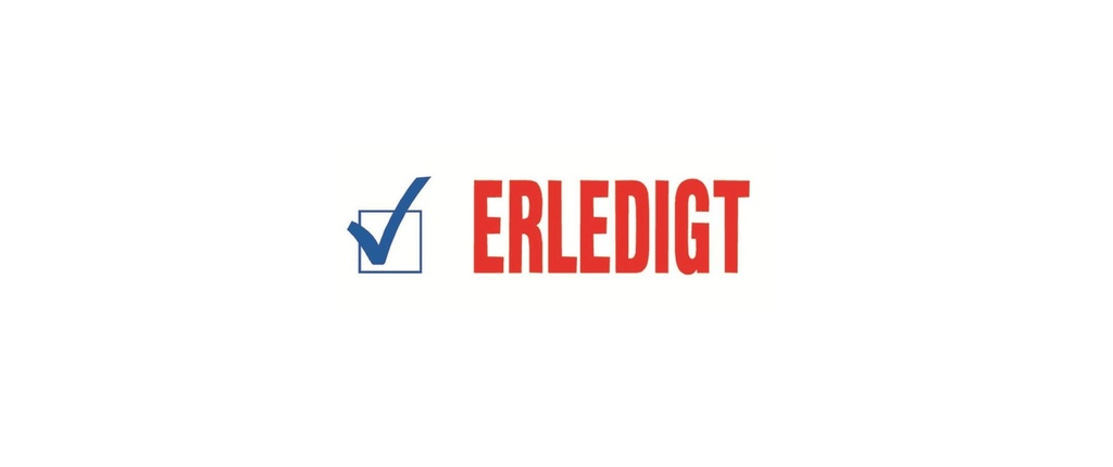 Trodat Timbre à motif Office Printy 4912 «ERLEDIGT»