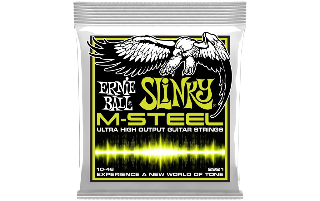 Ernie Ball Cordes de guitare 2921 Slinky M-Steel – Regular 10-46