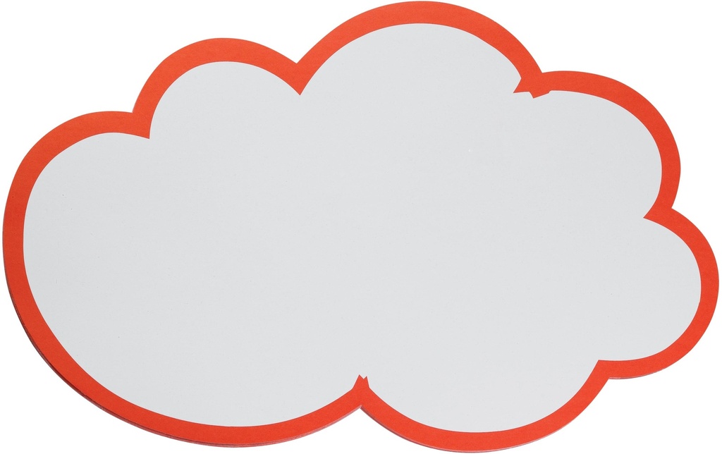 Franken Cartes de présentation Nuage 23 x 14 cm, blanc/rouge, 20 pièces