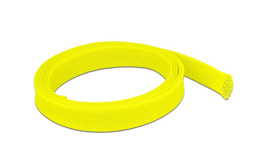 Delock Gaine de câble extensible, 2m x 25 mm Jaune