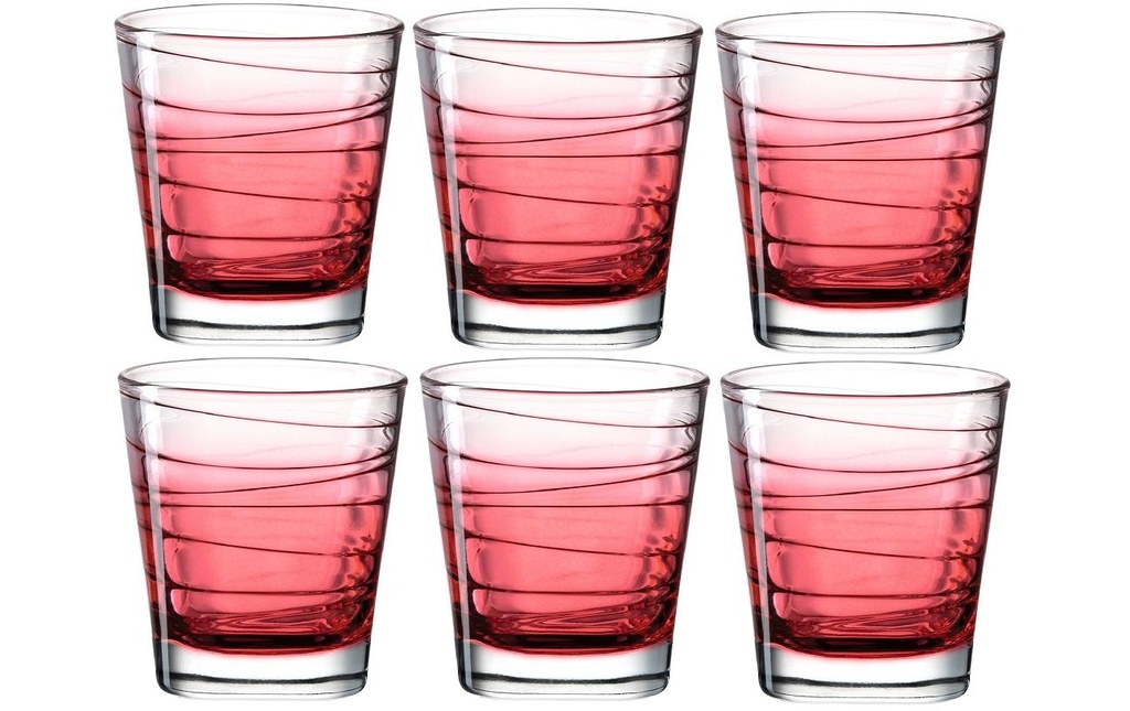 LEONARDO Verre Vario Struttura 250 ml, 6 Pièce/s, Rouge