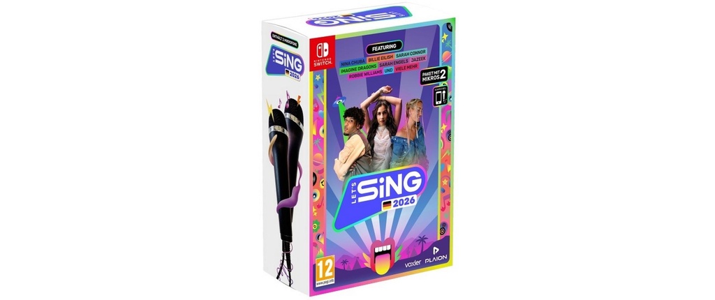 GAME Let's Sing 2026 + 2 Mics pour Switch German Version