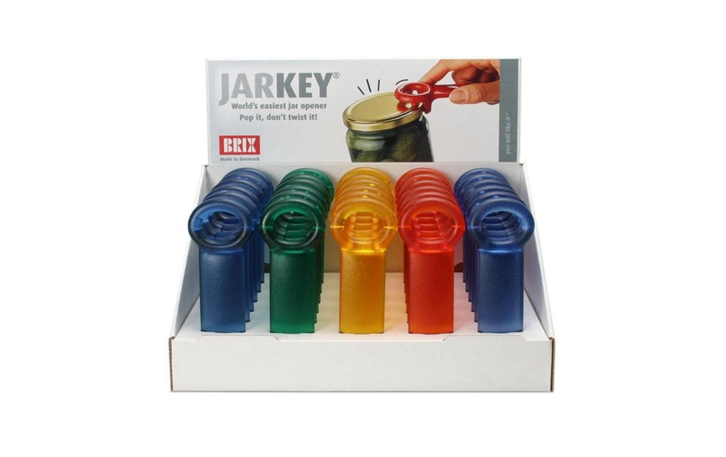 Brix Ouvreur de couvercle à vis JarKey Présentoir de 30 pièces, assortiment