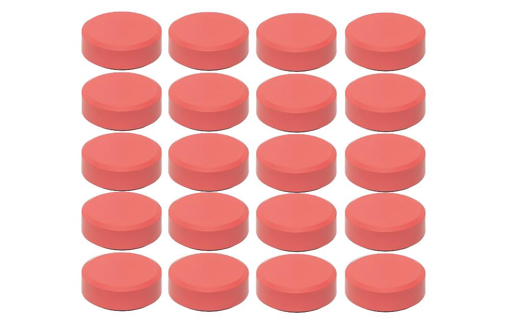 Maul Aimant à facettes MAULpro Recycling Ø 29 mm 20 Pièce/s, Rouge