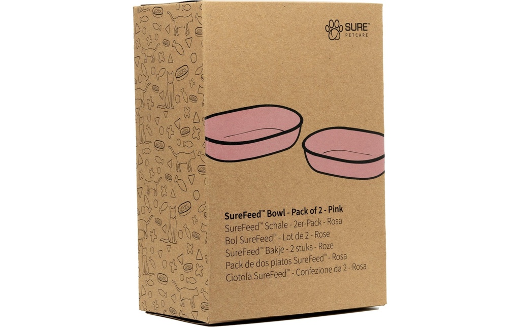 SureFeed Accessoire Coque de remplacement individuelle, 2 pièces, rose