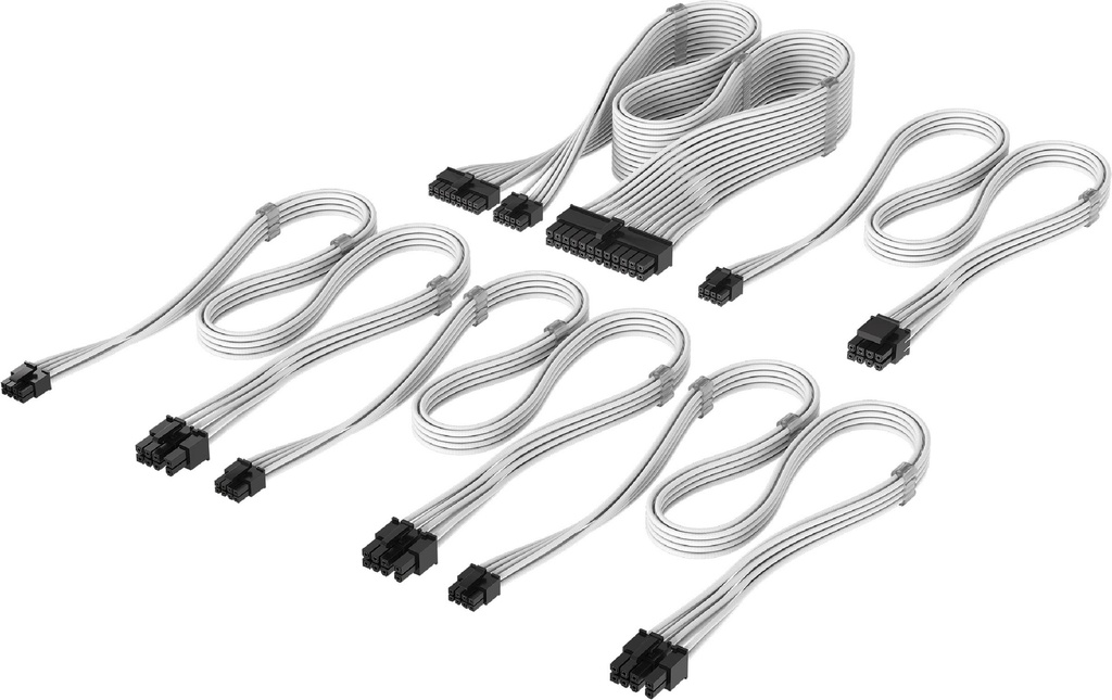 Corsair Câble électrique Premium Sleeved Starter Kit Blanc 65 cm