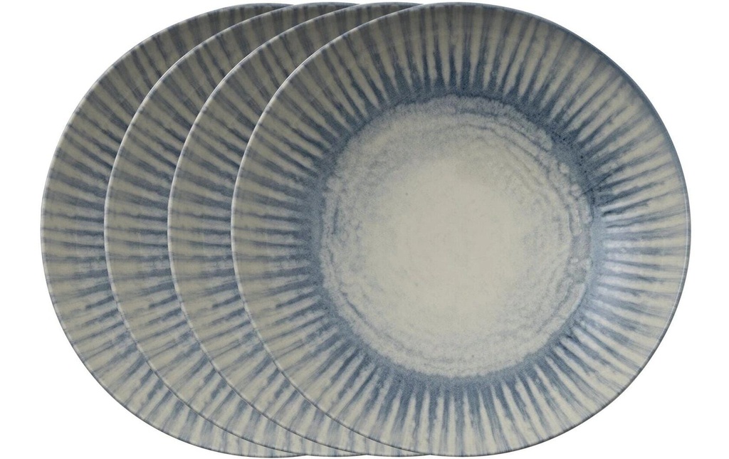 Arthur Krupp Assiette non décorative Bleu soleil 4 Pièce/s,Bleu