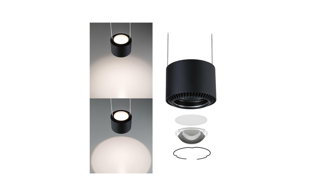 Paulmann Lampe suspendue Aldan, 13W, 2700 K, noir