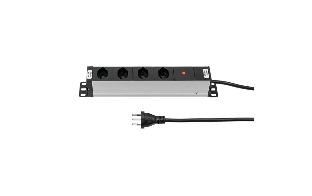 STEFFEN Multiprise de 10 4x T13, Argent