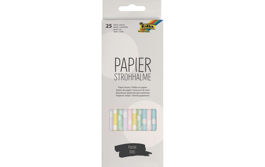 Folia Paille papier, 25 pièces points de pastel