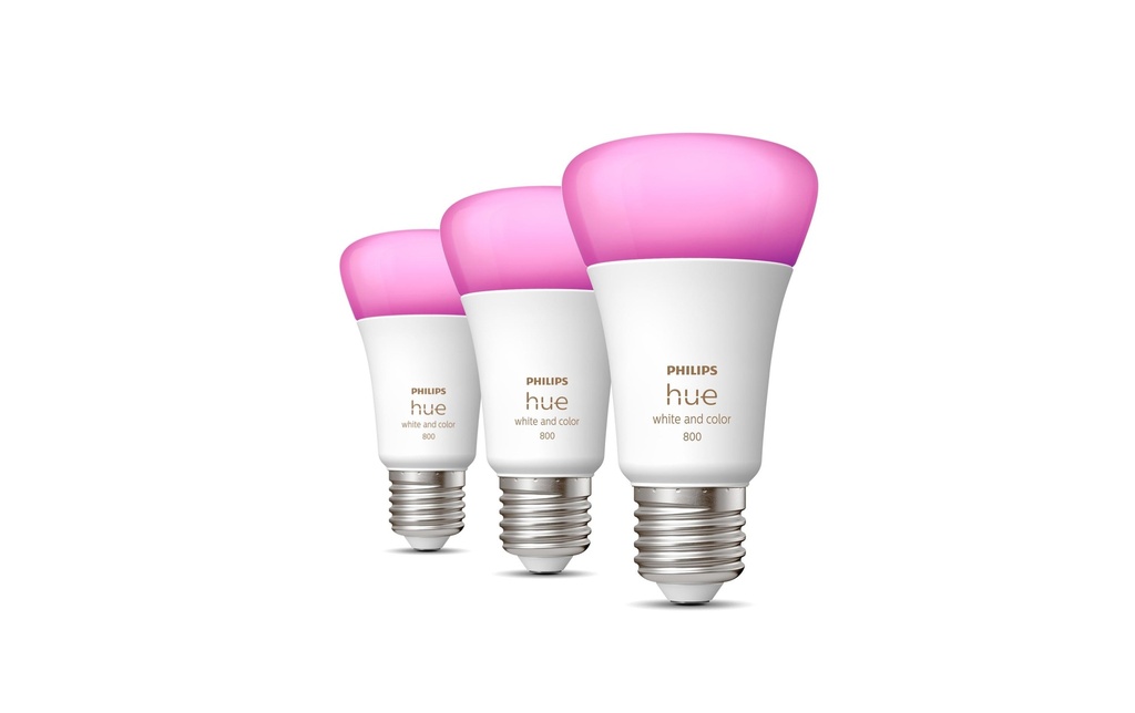 Philips Hue Ampoules White & Color Ambiance, E27, 3 pièces, BT