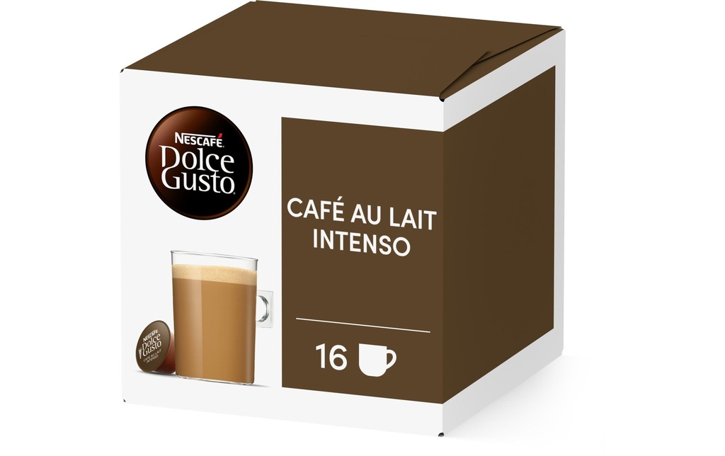 Nescafé Capsules de café Dolce Gusto Café lait Intenso 16 pièces