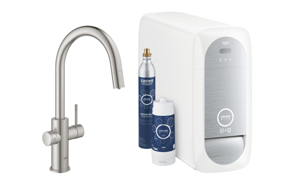 GROHE Robinetterie de cuisine Blue Home 1/2, Supersteel